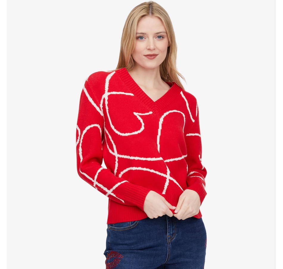 Image 118909_SWIHS.jpg, Product 118-909 / Price $94.90, Diane Gilman V-Neck Sweater from DG2 by Diane Gilman on TSC.ca's Fashion department