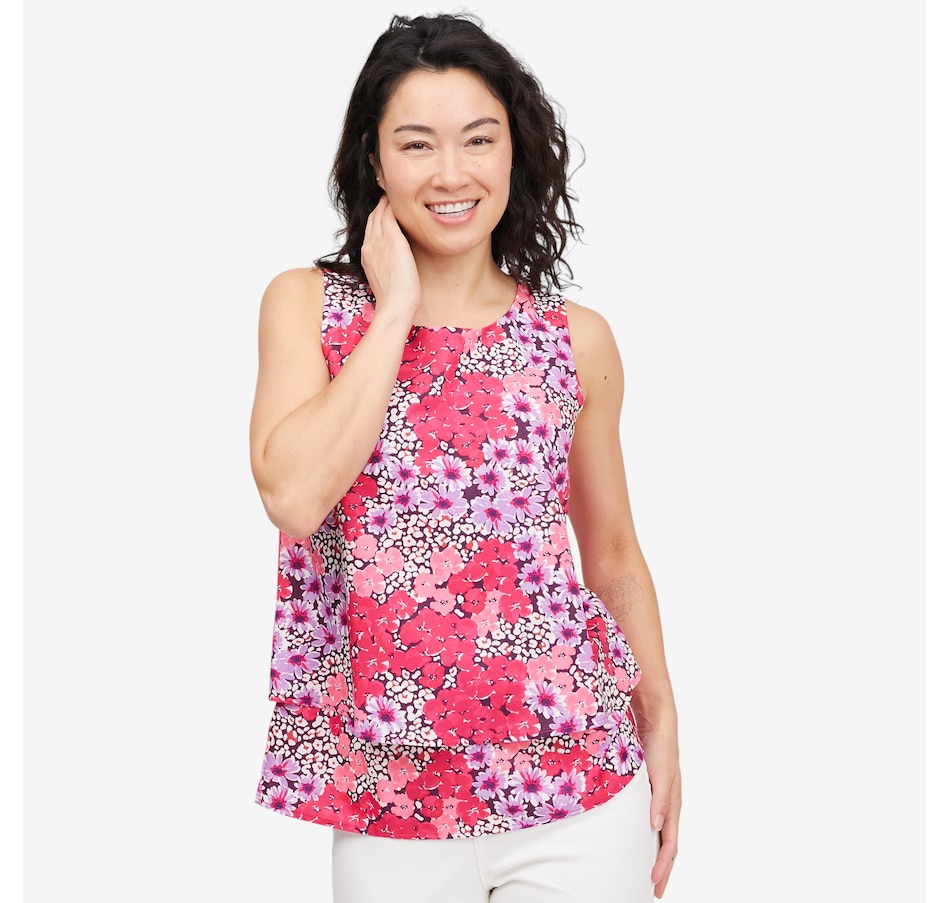 Image 118915_FLOCH.jpg, Product 118-915 / Price $49.88, Diane Gilman Printed Easy Tank from DG2 by Diane Gilman on TSC.ca's Fashion department