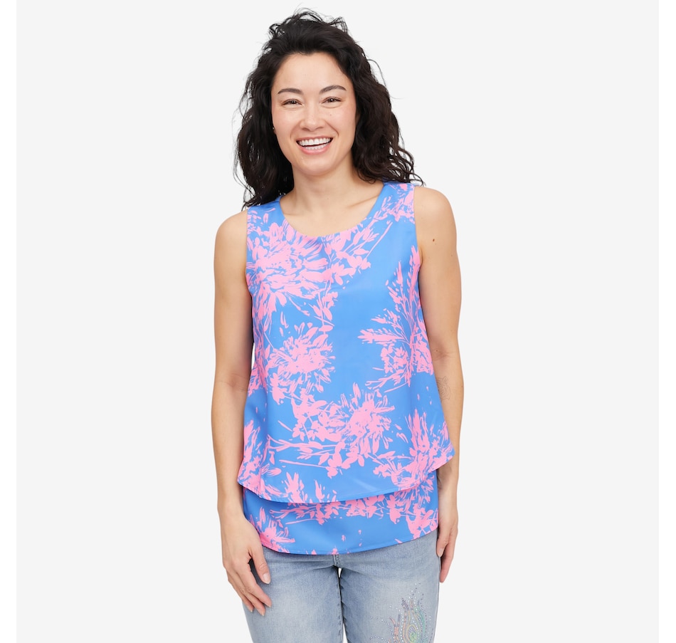 Image 118915_FLWRS.jpg, Product 118-915 / Price $49.88, Diane Gilman Printed Easy Tank from DG2 by Diane Gilman on TSC.ca's Fashion department