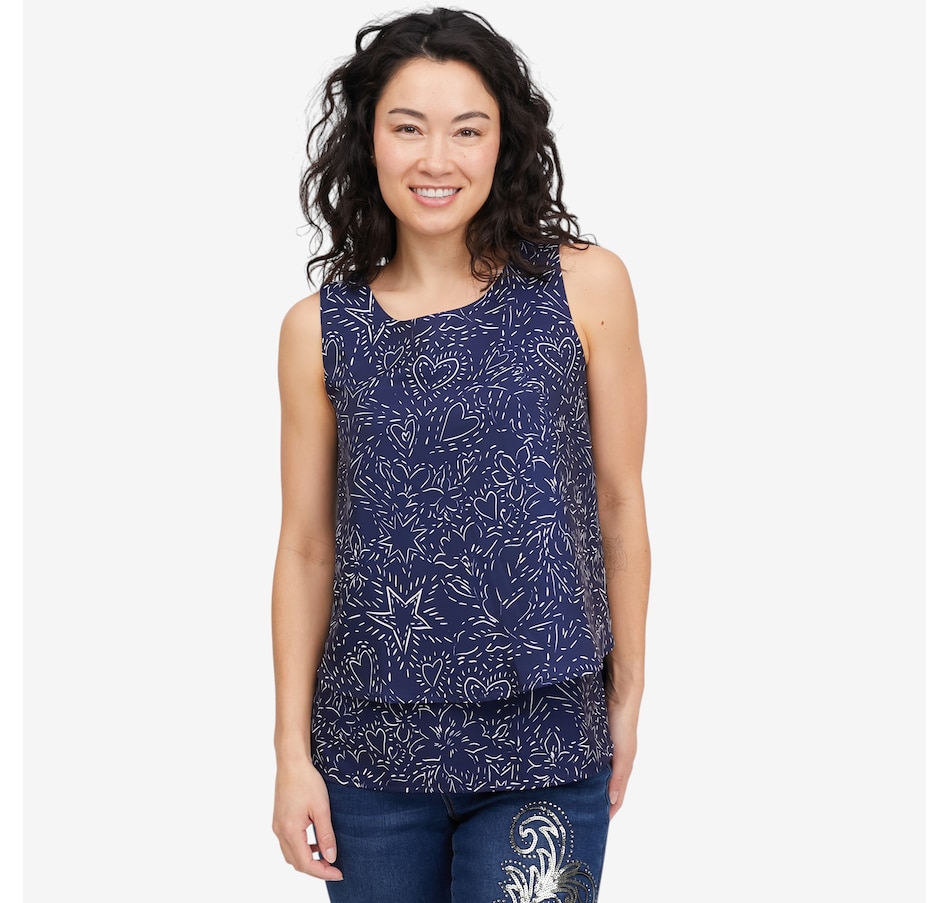 Image 118915_OCESH.jpg, Product 118-915 / Price $49.88, Diane Gilman Printed Easy Tank from DG2 by Diane Gilman on TSC.ca's Fashion department
