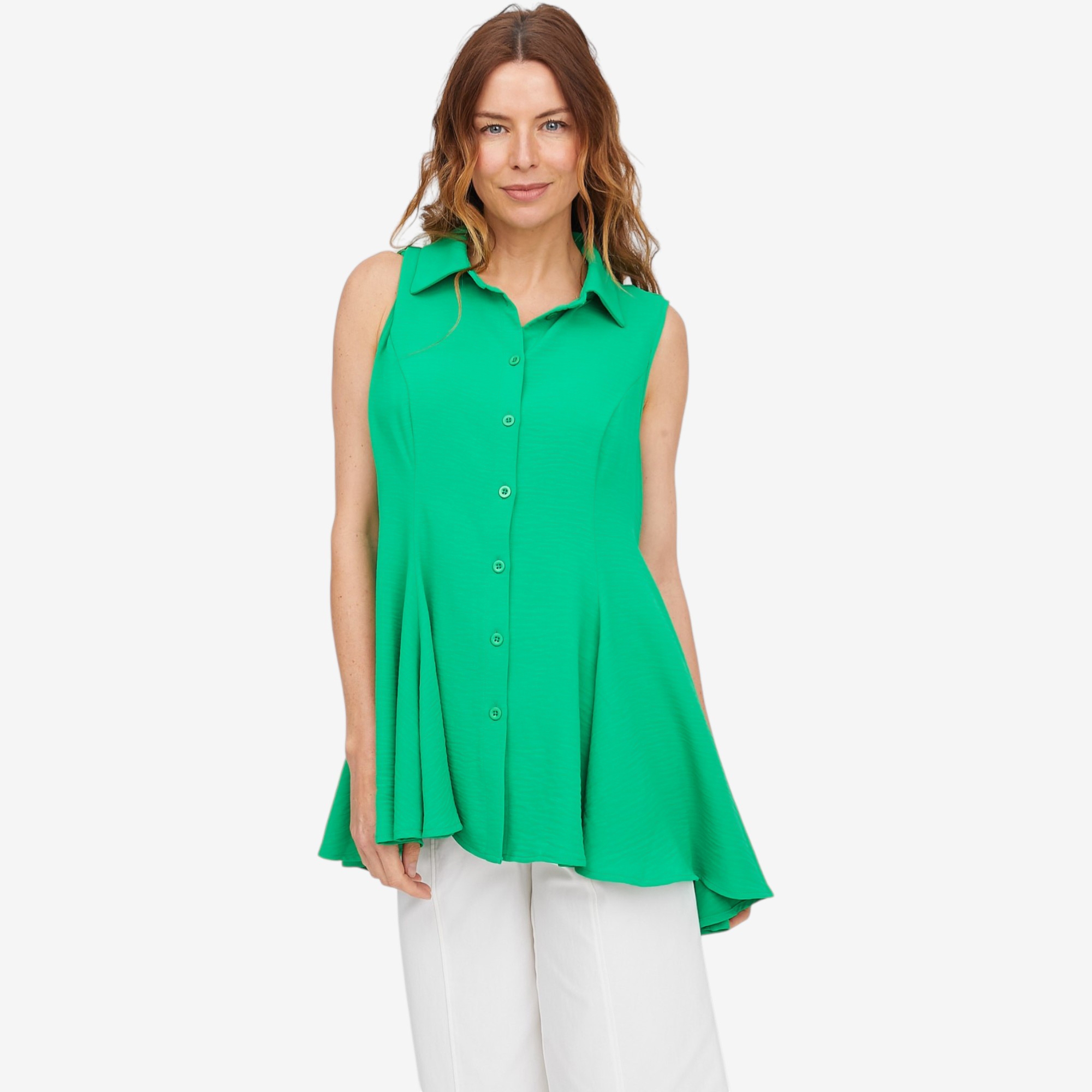 Nina Leonard Sleeveless Button Front Top - TSC.ca