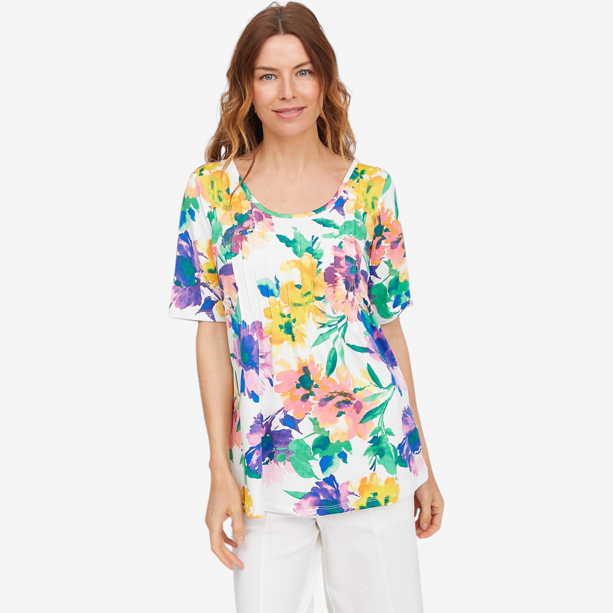 Nina Leonard Elbow Sleeve Scoop Top - TSC.ca