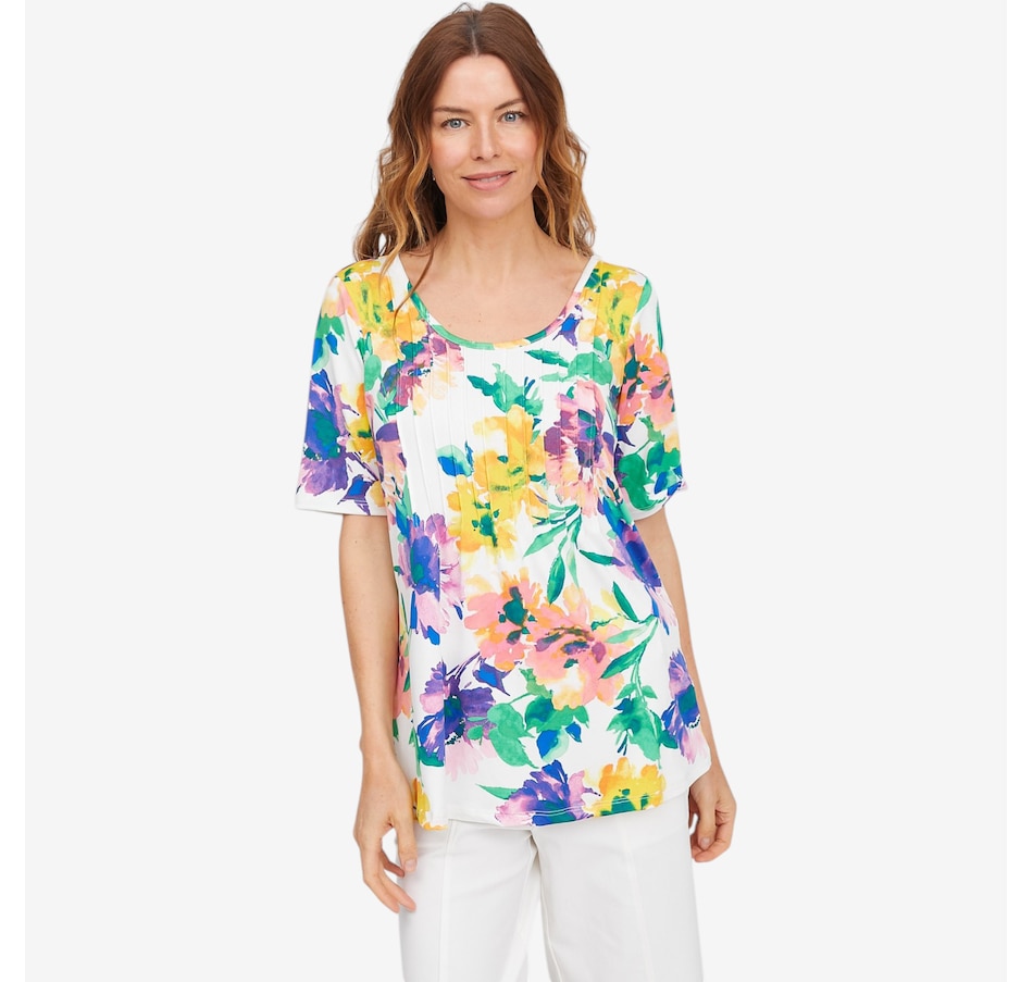 Image 118929_WHMU.jpg, Product 118-929 / Price $39.88, Nina Leonard Elbow Sleeve Scoop Top from Nina Leonard on TSC.ca's Fashion department