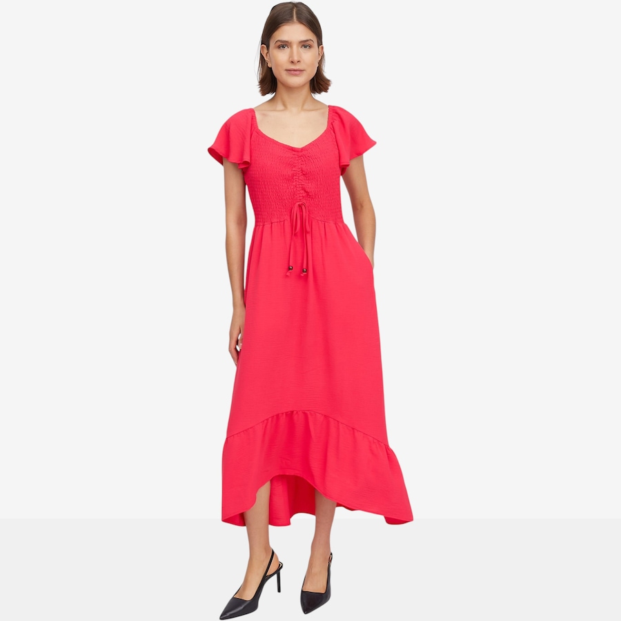 Image 118937_AZA.jpg, Product 118-937 / Price $49.88, Nina Leonard Smocked Bodice High Low Dress from Nina Leonard on TSC.ca's Fashion department