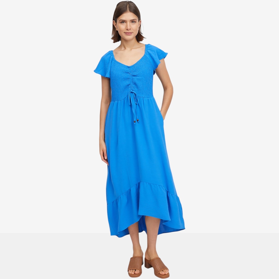 Image 118937_BLUSE.jpg, Product 118-937 / Price $49.88, Nina Leonard Smocked Bodice High Low Dress from Nina Leonard on TSC.ca's Fashion department