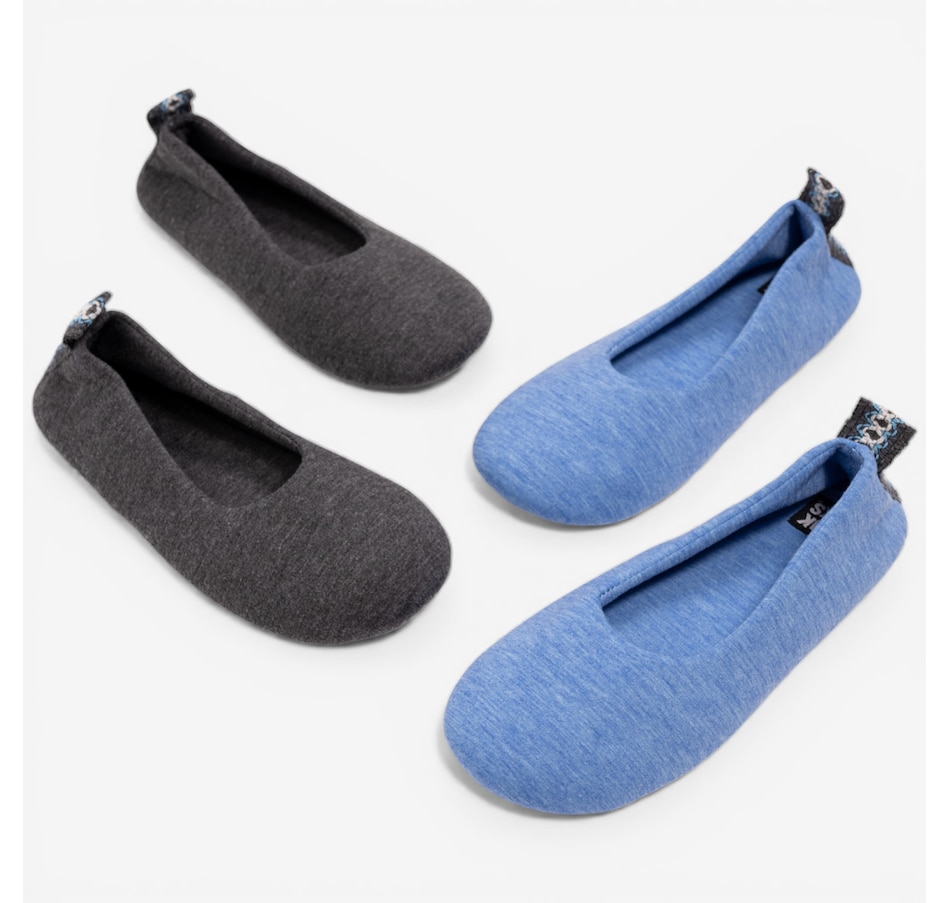 Image 118949_ALTMORE10.jpg, Product 118-949 / Price $39.99, Muk Luks Soft Sole Ballerinas with Travel Bag: 2-Pack from Muk Luks on TSC.ca's Shoes department