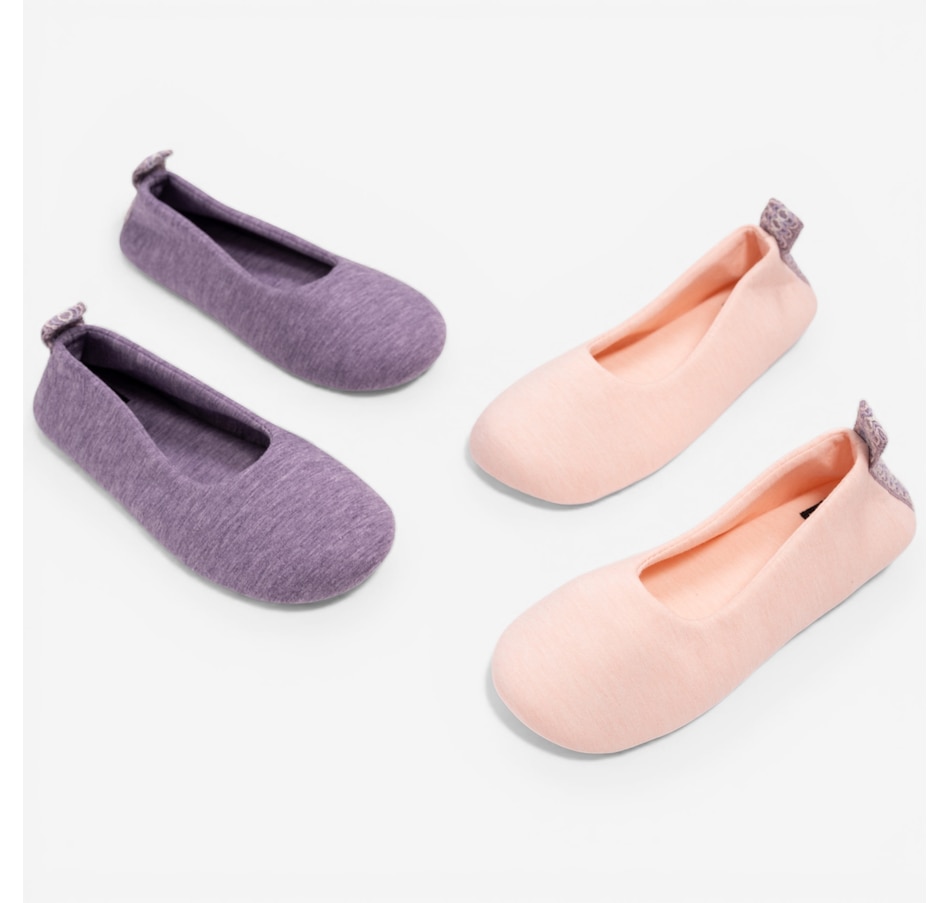 Image 118949_ALTMORE12.jpg, Product 118-949 / Price $39.99, Muk Luks Soft Sole Ballerinas with Travel Bag: 2-Pack from Muk Luks on TSC.ca's Shoes department