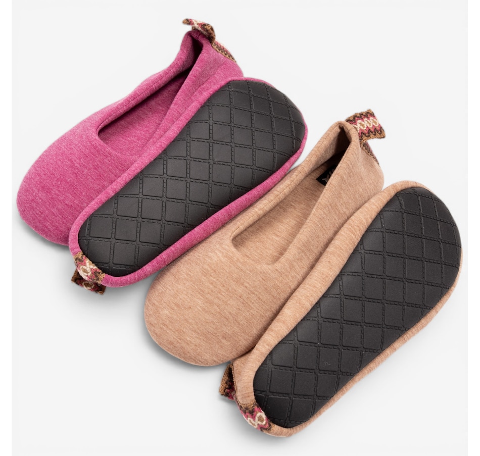 Image 118949_ALTMORE13.jpg, Product 118-949 / Price $39.99, Muk Luks Soft Sole Ballerinas with Travel Bag: 2-Pack from Muk Luks on TSC.ca's Shoes department