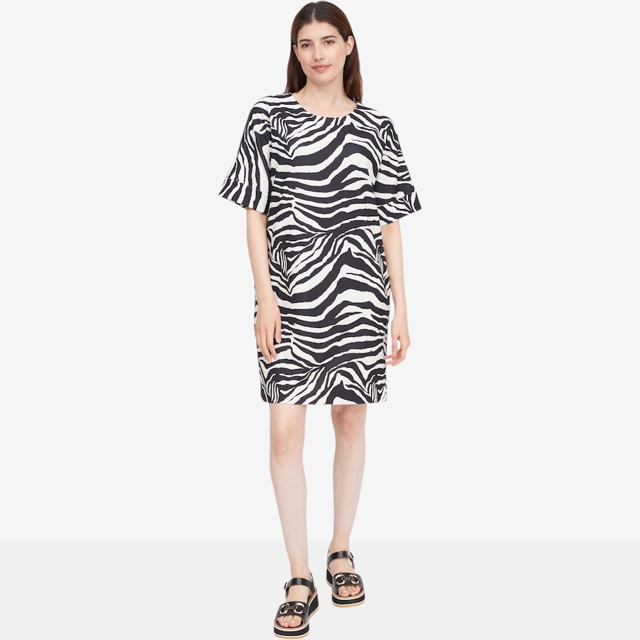 Image 118974_BKW.jpg, Product 118-974 / Price $129.88, N Natori Zebra Knit Crepe Shirt Dress from N Natori on TSC.ca's Fashion department
