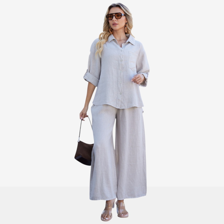 Image 119030_BGE.jpg, Product 119-030 / Price $49.33, Orange Fashion Village Celia's Linen Two-Piece Set from Orange Fashion Village on TSC.ca's Fashion department