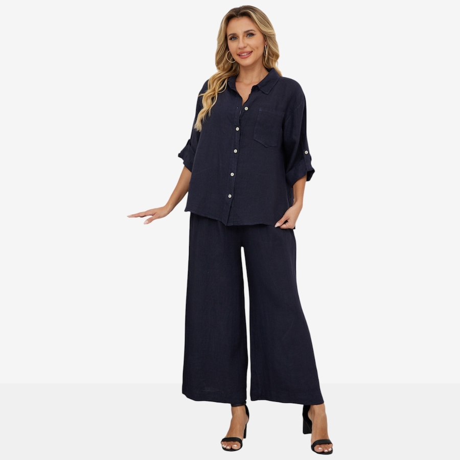 Image 119030_NVY.jpg, Product 119-030 / Price $49.33, Orange Fashion Village Celia's Linen Two-Piece Set from Orange Fashion Village on TSC.ca's Fashion department