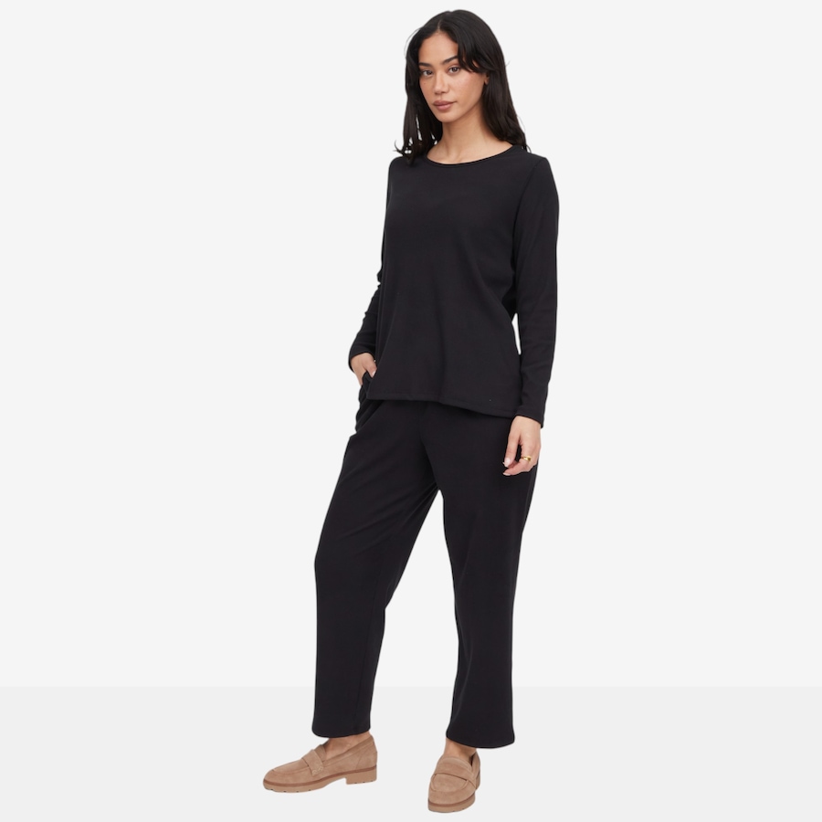 Image 119072_BLK.jpg, Product 119-072 / Price $39.33, Kim & Co. Soft Rib Knit Cozy Luxe Long Sleeve Top and Wellness Pant from Kim & Co. on TSC.ca's Fashion department