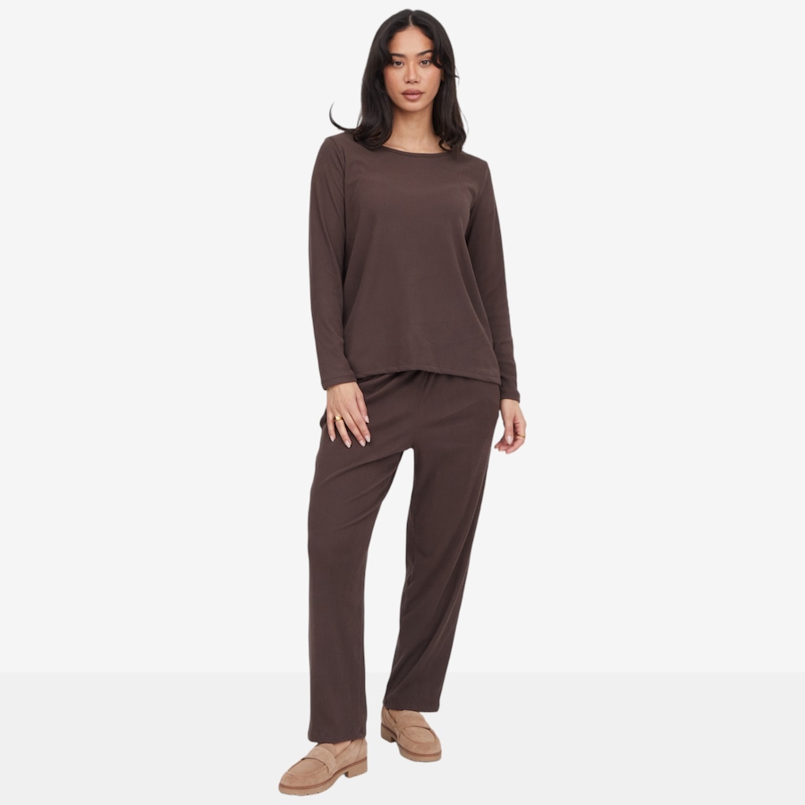 Image 119072_CHBRN.jpg, Product 119-072 / Price $39.33, Kim & Co. Soft Rib Knit Cozy Luxe Long Sleeve Top and Wellness Pant from Kim & Co. on TSC.ca's Fashion department
