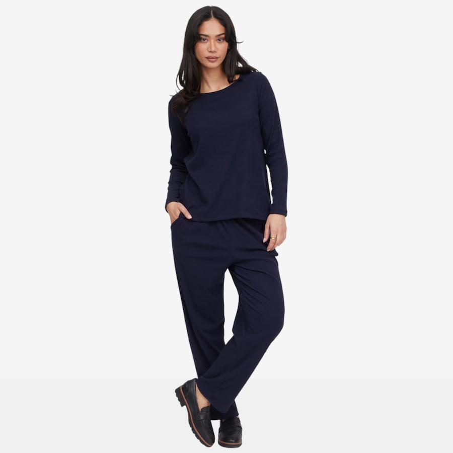 Image 119072_NVY.jpg, Product 119-072 / Price $39.33, Kim & Co. Soft Rib Knit Cozy Luxe Long Sleeve Top and Wellness Pant from Kim & Co. on TSC.ca's Fashion department
