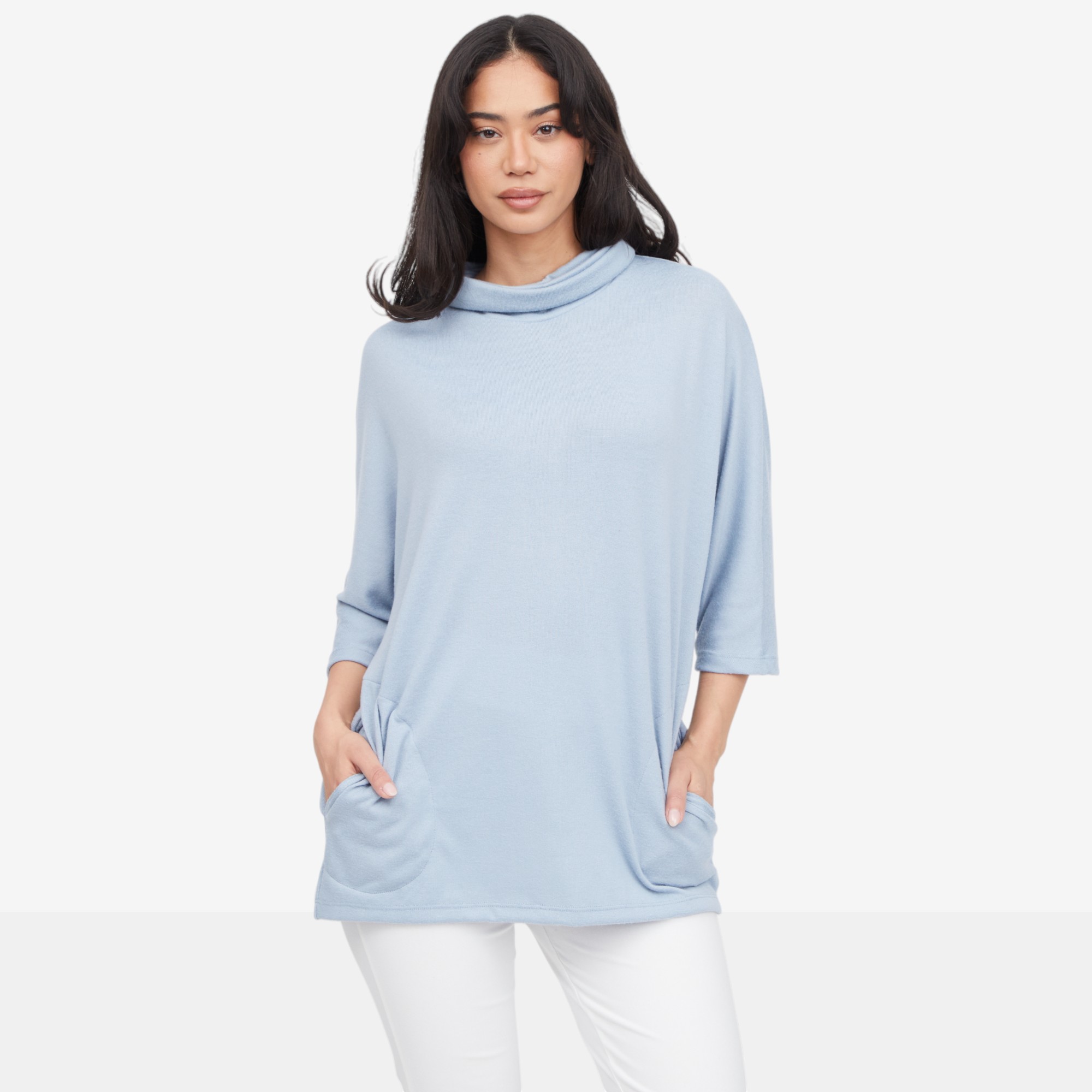 Kim & Co. Soft Touch Cowl Neck Dolman Sleeve Top - TSC.ca