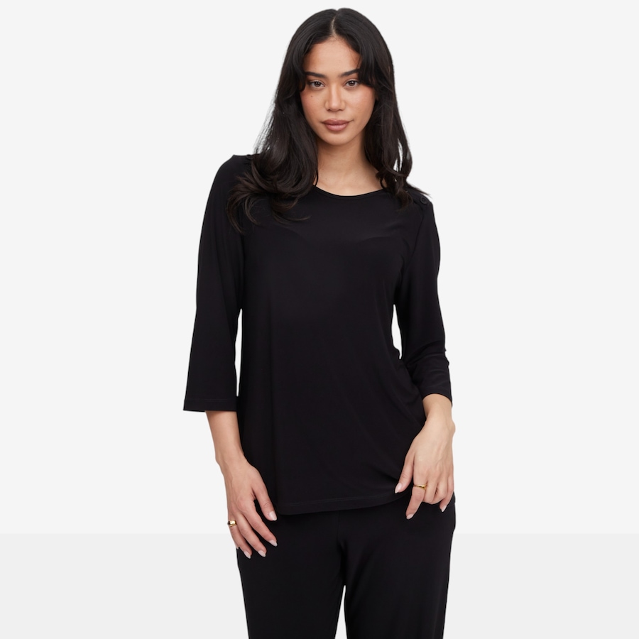 Image 119110_BLK.jpg, Product 119-110 / Price $41.93, Kim & Co. Deluxe Brazil Knit 3/4 Sleeve Sailor Top from Kim & Co. on TSC.ca's Fashion department