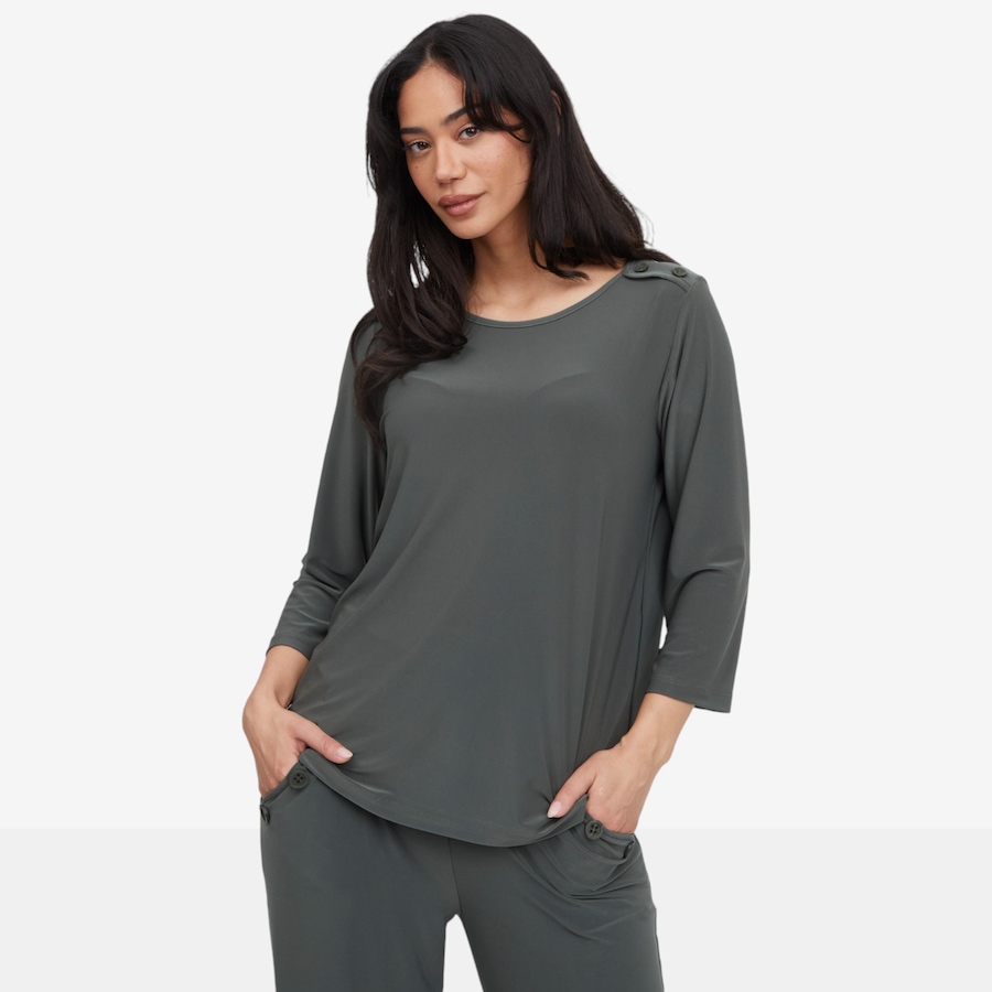 Image 119110_DARSE.jpg, Product 119-110 / Price $41.93, Kim & Co. Deluxe Brazil Knit 3/4 Sleeve Sailor Top from Kim & Co. on TSC.ca's Fashion department
