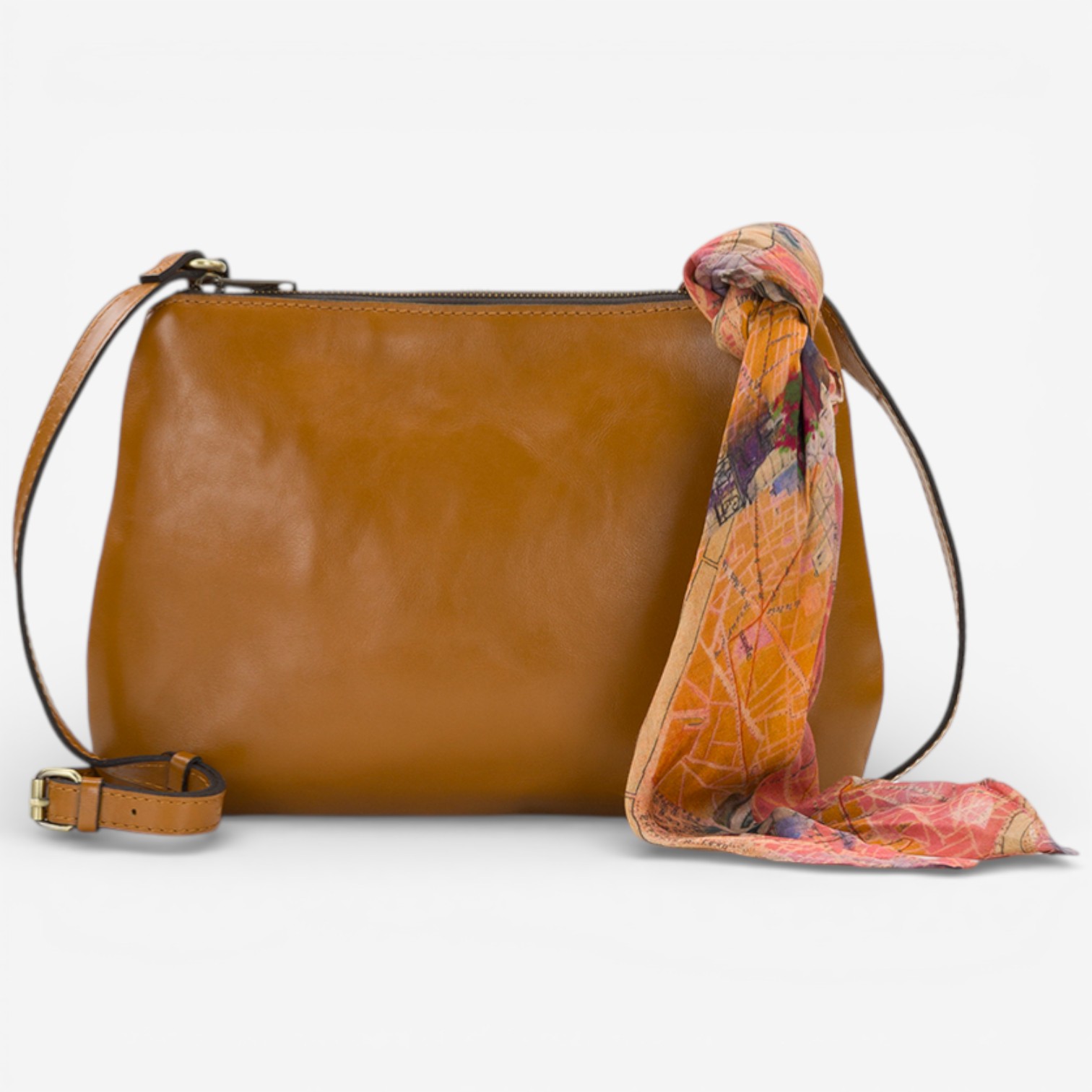 Patricia Nash Basita Leather Shoulder Bag with Scarf - TSC.ca