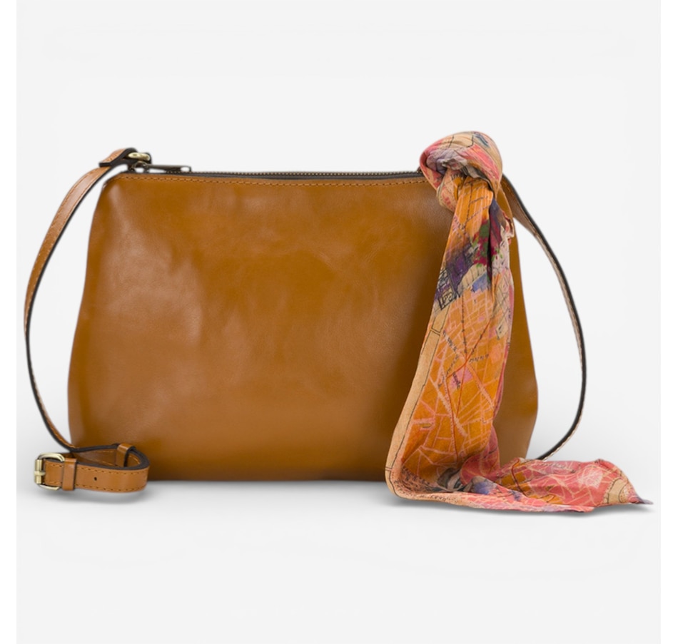 Image 119117_LGTT.jpg, Product 119-117 / Price $129.99, Patricia Nash Basita Leather Shoulder Bag with Scarf from Patricia Nash on TSC.ca's Fashion department
