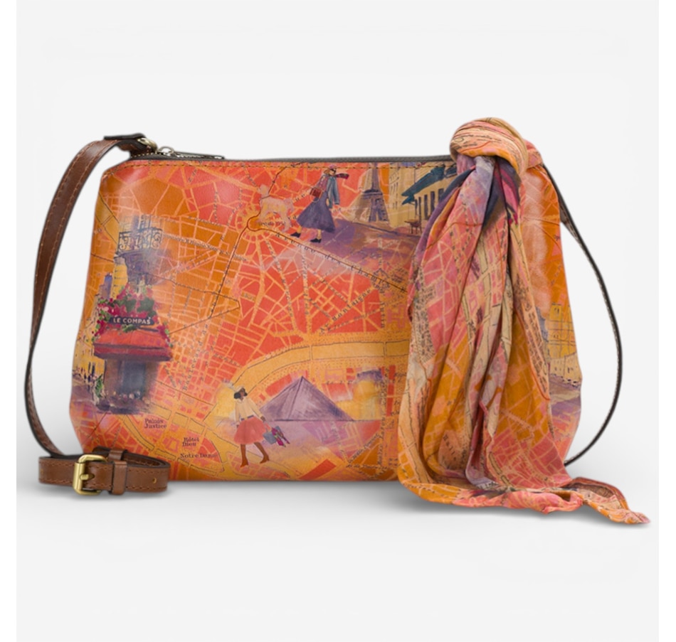 Image 119117_PARMP.jpg, Product 119-117 / Price $129.99, Patricia Nash Basita Leather Shoulder Bag with Scarf from Patricia Nash on TSC.ca's Fashion department