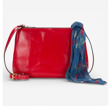 Patricia Nash Basita Leather Shoulder Bag with Scarf