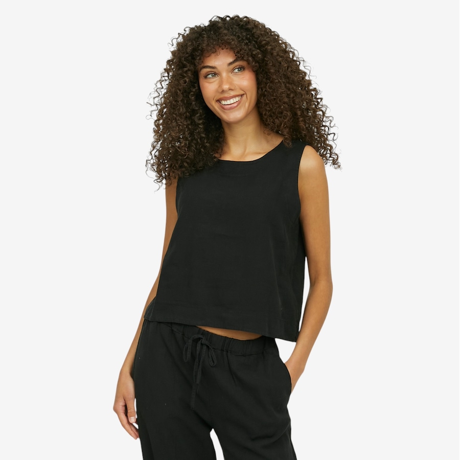 Image 119350_BLK.jpg, Product 119-350 / Price $39.33, Astrid Linen Blend Beach Tank from Astrid on TSC.ca's Fashion department