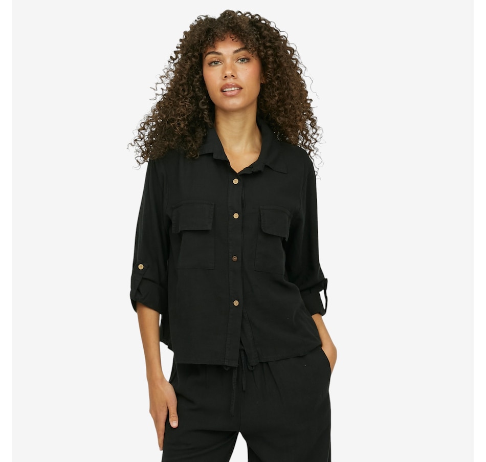 Image 119358_BLK.jpg, Product 119-358 / Price $79.88, Astrid Beach Boyfriend Shirt from Astrid on TSC.ca's Fashion department
