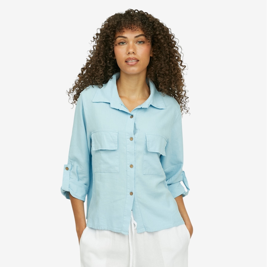 Image 119358_BLU.jpg, Product 119-358 / Price $79.88, Astrid Beach Boyfriend Shirt from Astrid on TSC.ca's Fashion department