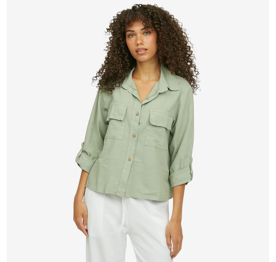 Image 119358_KHA.jpg, Product 119-358 / Price $79.88, Astrid Beach Boyfriend Shirt from Astrid on TSC.ca's Fashion department