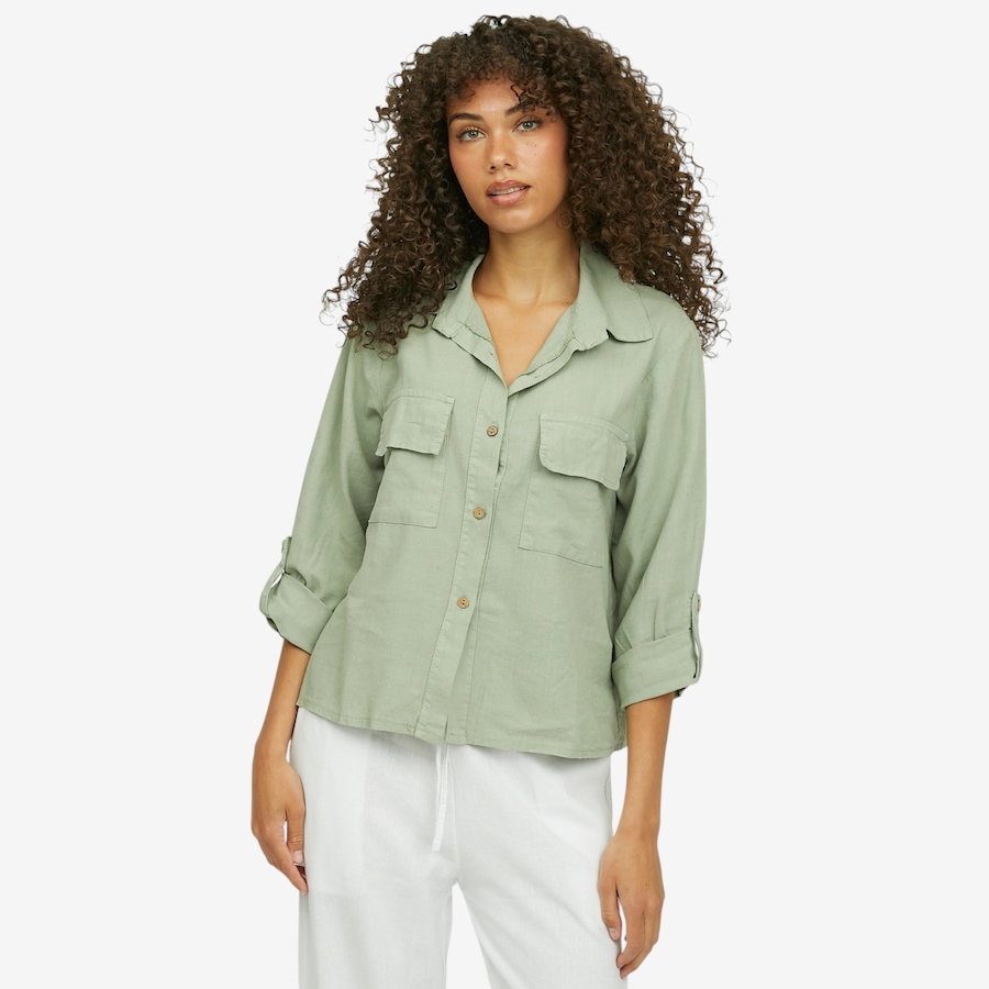 Image 119358_KHA.jpg, Product 119-358 / Price $79.88, Astrid Beach Boyfriend Shirt from Astrid on TSC.ca's Fashion department