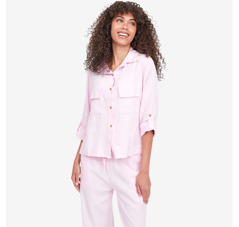 Image 119358_PNK.jpg, Product 119-358 / Price $79.88, Astrid Beach Boyfriend Shirt from Astrid on TSC.ca's Fashion department
