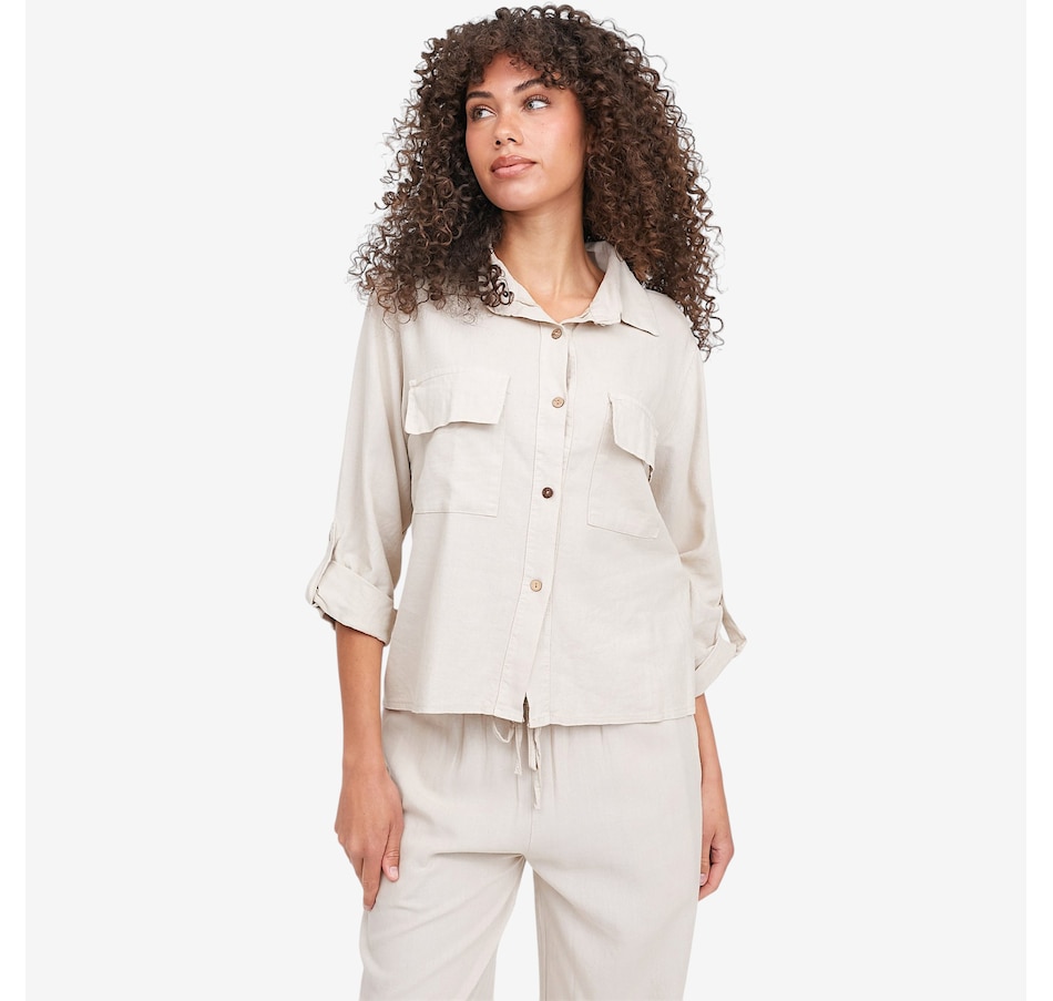 Image 119358_SAN.jpg, Product 119-358 / Price $79.88, Astrid Beach Boyfriend Shirt from Astrid on TSC.ca's Fashion department