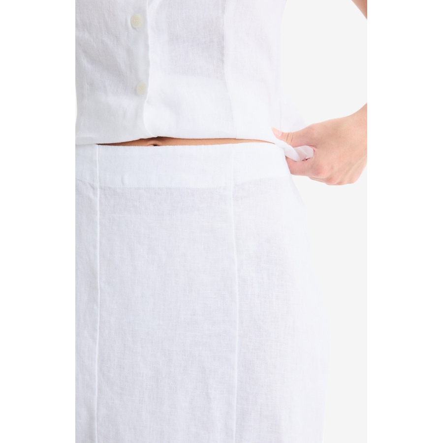 Image 119415_ALTMORE6.jpg, Product 119-415 / Price $99.88, Mus & Bombon Cyra Linen Midi Skirt with Flounced Hem from Mus & Bombon on TSC.ca's Fashion department
