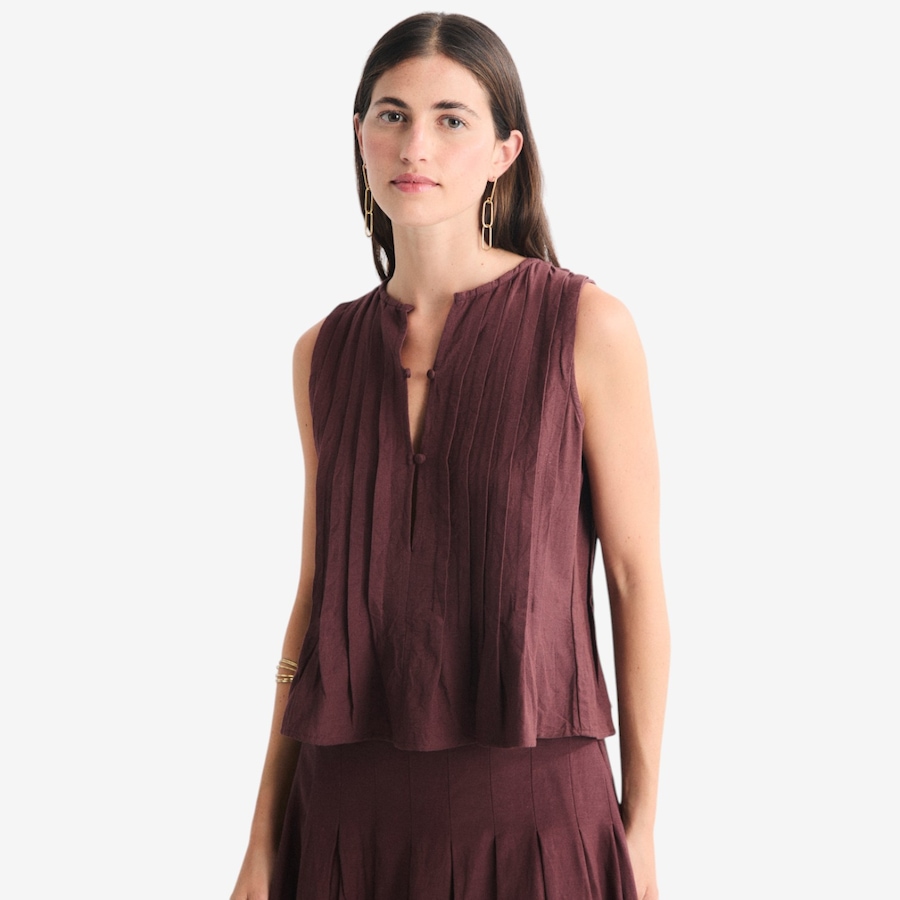 Image 119420_ALTMORE1.jpg, Product 119-420 / Price $89.88, Mus & Bombon Soleil Flared Blouse with Pleats and Button Detail from Mus & Bombon on TSC.ca's Fashion department