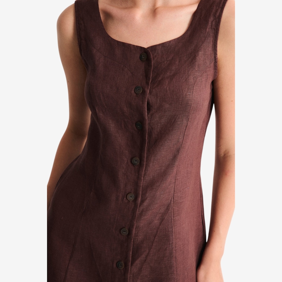 Image 119422_ALTMORE2.jpg, Product 119-422 / Price $109.88, Mus & Bombon Arani Short Linen Dress with Button Closure from Mus & Bombon on TSC.ca's Fashion department