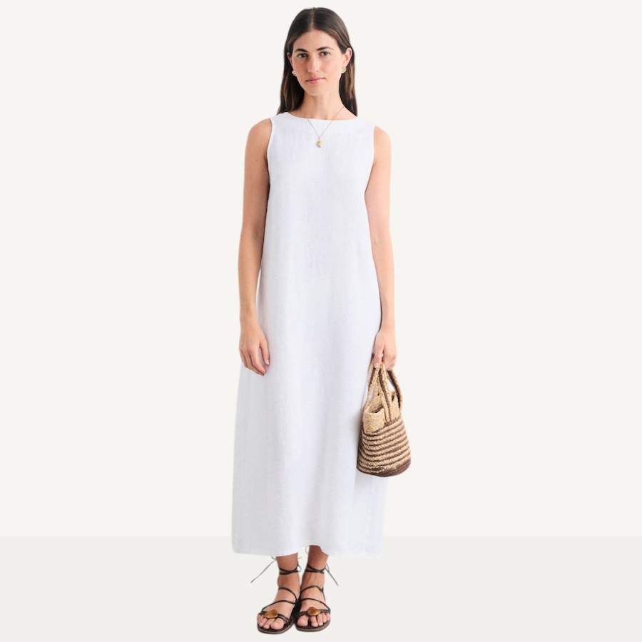Image 119423_WHT.jpg, Product 119-423 / Price $109.88, Mus & Bombon Aurora Linen Dress from Mus & Bombon on TSC.ca's Fashion department