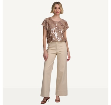 ELLE Cropped Wide Leg Jean 