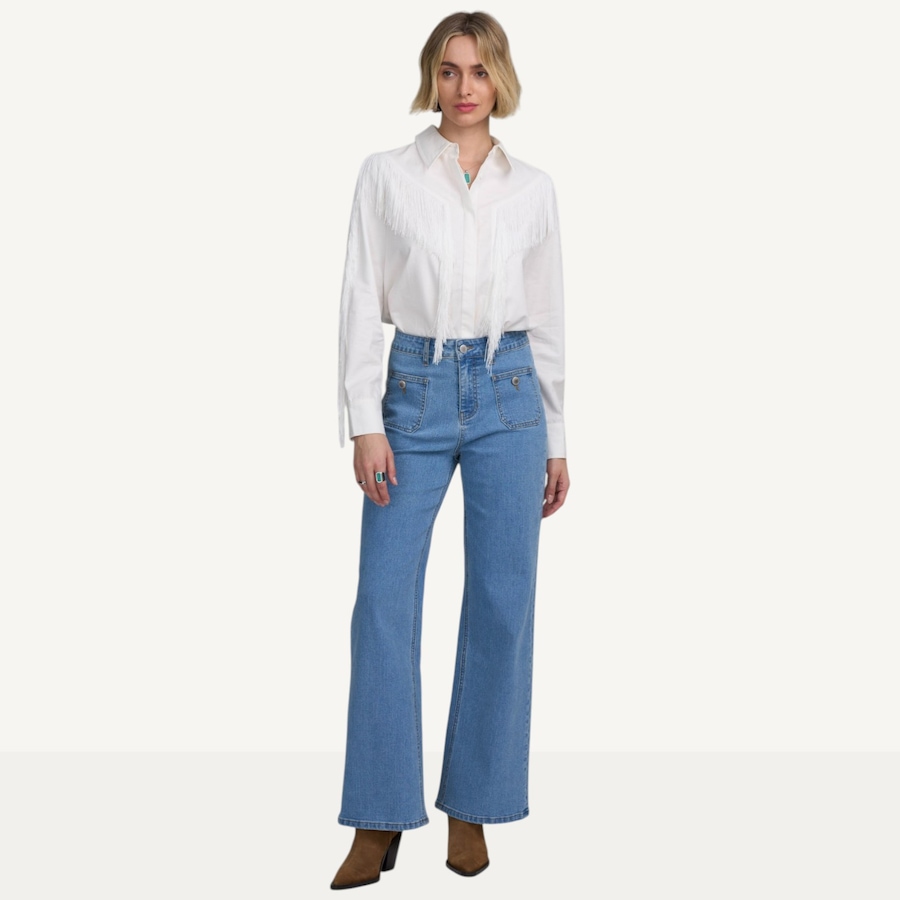 Image 119456_LTB.jpg, Product 119-456 / Price $59.88, ELLE Wide Leg Patch Pocket Jean from ELLE on TSC.ca's Fashion department