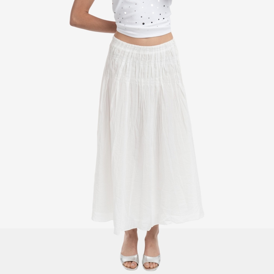 Image 119484_WHT.jpg, Product 119-484 / Price $34.88, ELLE Pleated Stitch Detail Skirt from ELLE on TSC.ca's Fashion department