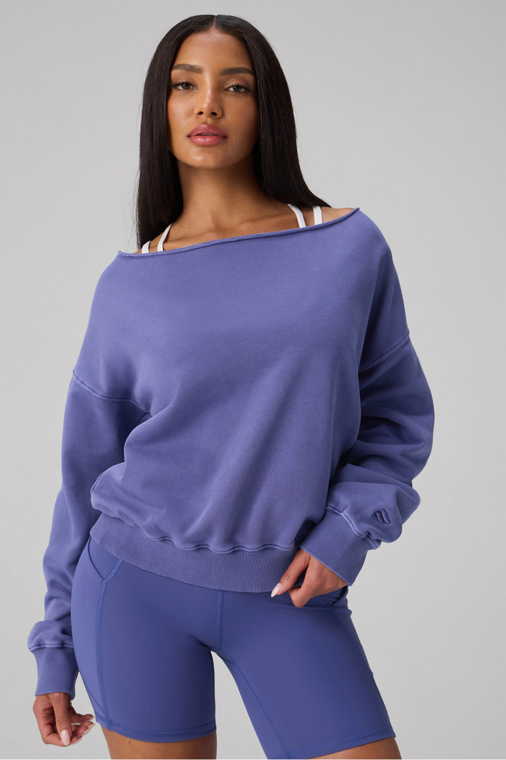 Fabletics YearRound Terry Off-Shoulder Sweatshirt - TSC.ca