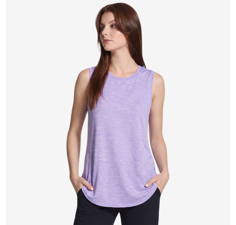 Image 119546_PUR.jpg, Product 119-546 / Price $29.99, Skechers GoDri Swift Tunic Tank from Skechers on TSC.ca's Fashion department