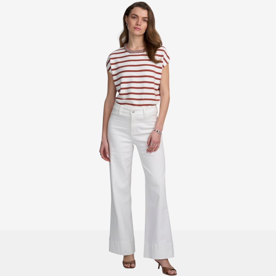 Image 119562_ALTMORE2.jpg, Product 119-562 / Price $54.88, ELLE Striped Top with Neck Embellishment from ELLE on TSC.ca's Fashion department