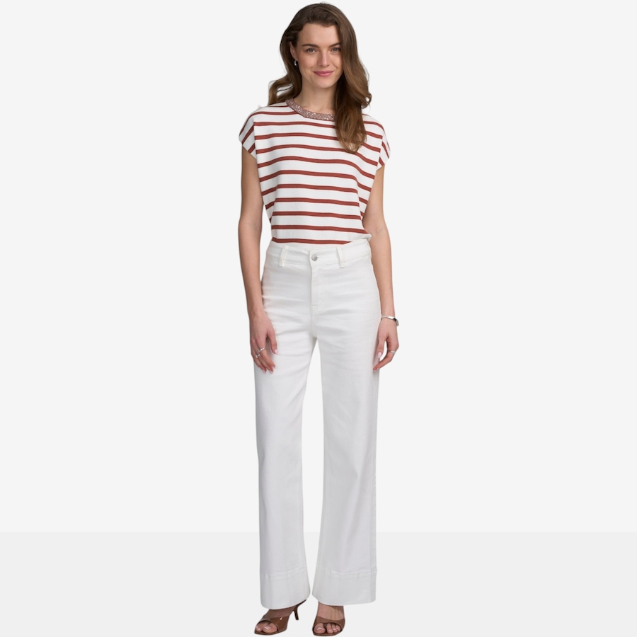 Image 119562_INOOE.jpg, Product 119-562 / Price $54.88, ELLE Striped Top with Neck Embellishment from ELLE on TSC.ca's Fashion department