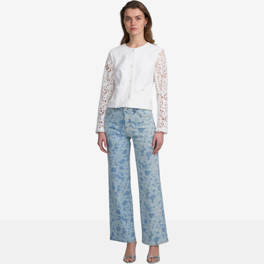 Image 119566_WHT.jpg, Product 119-566 / Price $89.88, ELLE Lace Satin Jacket from ELLE on TSC.ca's Fashion department
