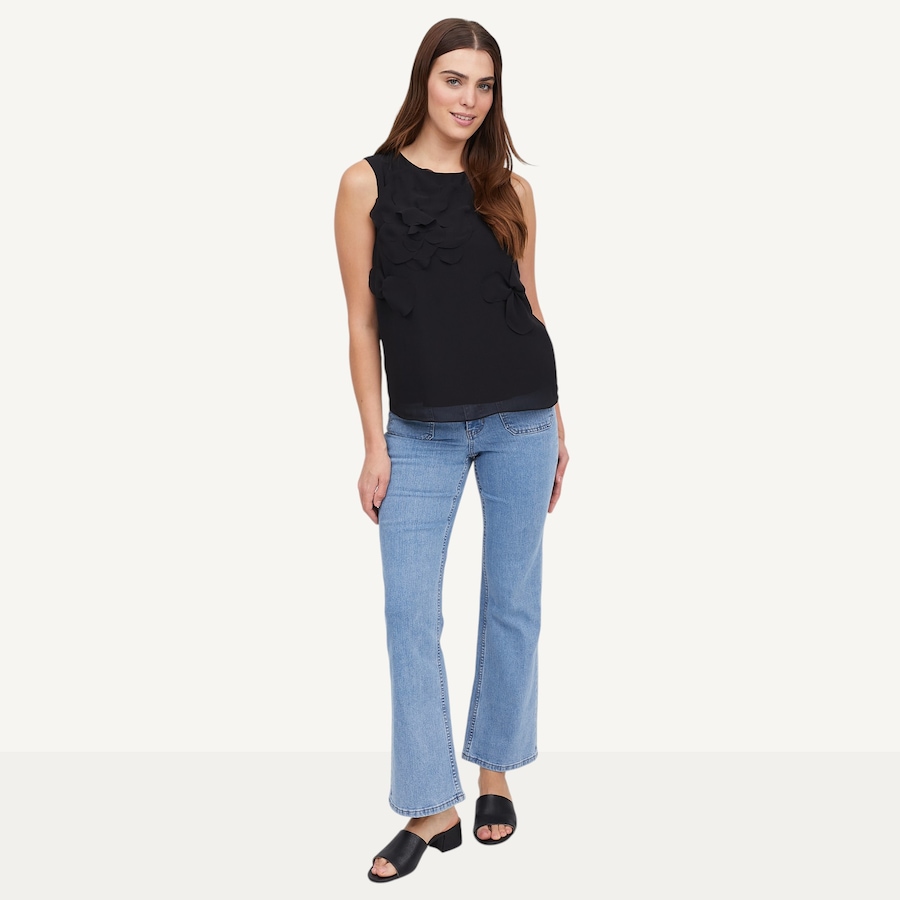 Image 119567_BLK.jpg, Product 119-567 / Price $59.88, ELLE Floral Applique Shell from ELLE on TSC.ca's Fashion department