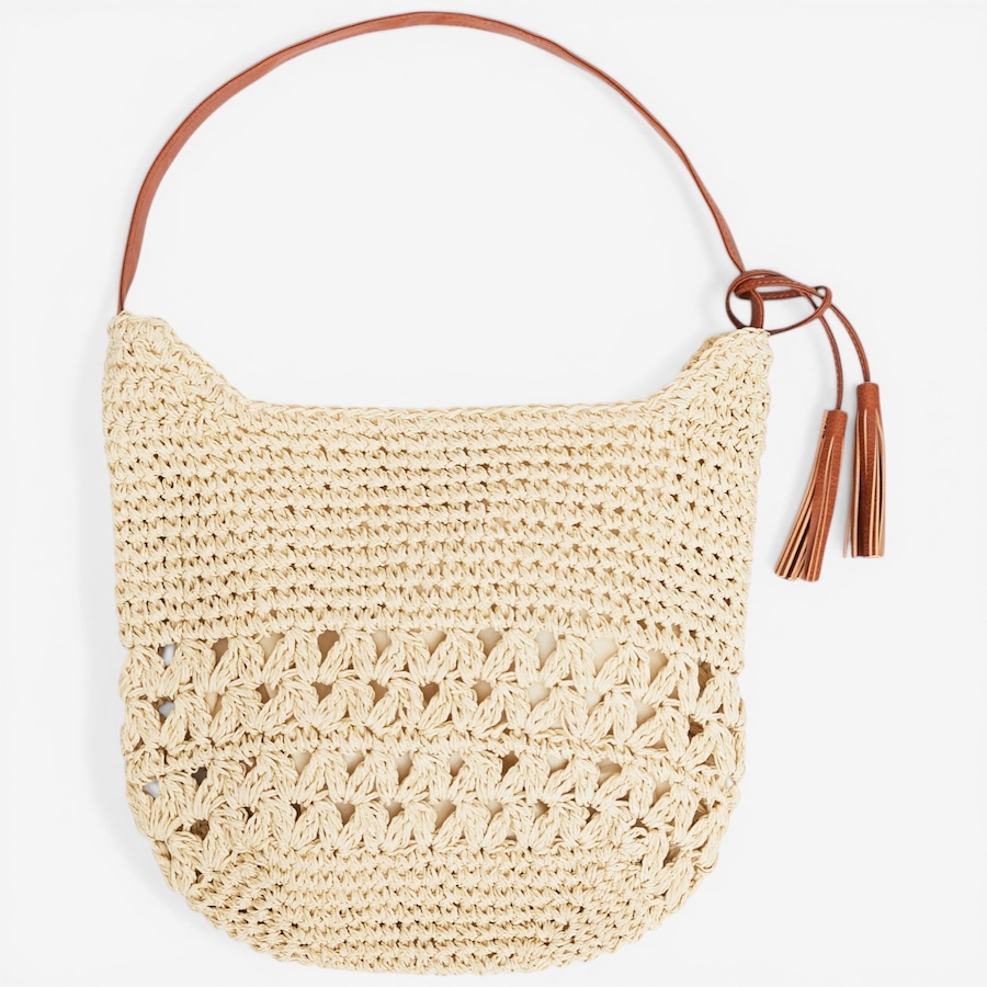 Image 119575_NAT.jpg, Product 119-575 / Price $39.88, Kim & Co. Straw Medium Shoulder Tote Bag from Kim & Co. on TSC.ca's Fashion department