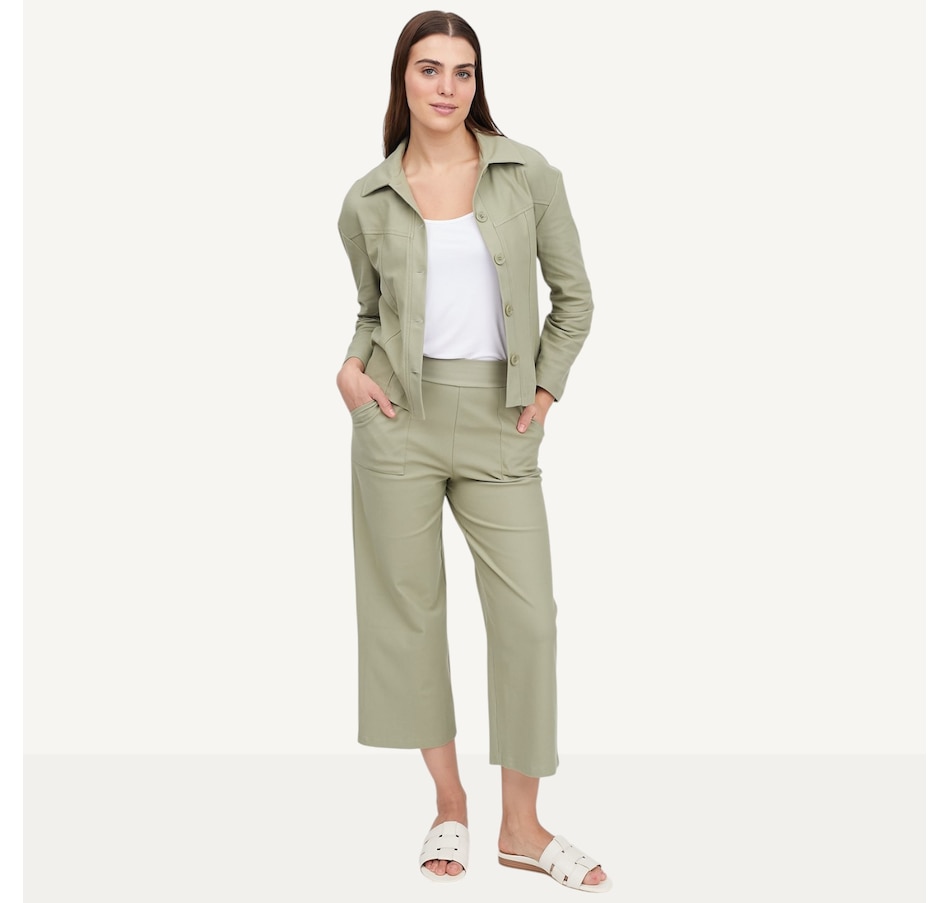 Image 119576_ALTMORE1.jpg, Product 119-576 / Price $79.99, Kim & Co. Deluxe Denim Knit Straight Leg Emma Cropped Pant from Kim & Co. on TSC.ca's Fashion department
