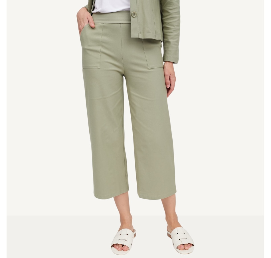Image 119576_CED.jpg, Product 119-576 / Price $79.99, Kim & Co. Deluxe Denim Knit Straight Leg Emma Cropped Pant from Kim & Co. on TSC.ca's Fashion department