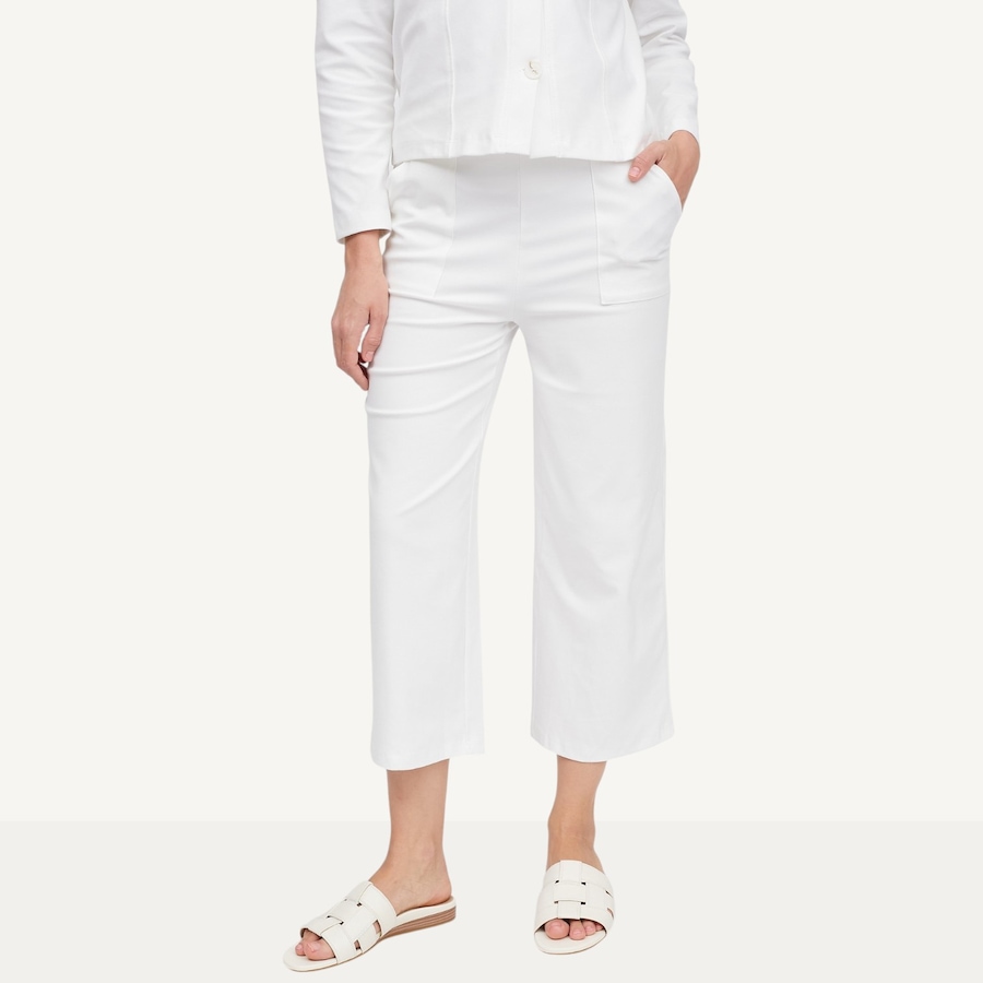 Image 119576_ECR.jpg, Product 119-576 / Price $49.88, Kim & Co. Deluxe Denim Knit Straight Leg Emma Cropped Pant from Kim & Co. on TSC.ca's Fashion department