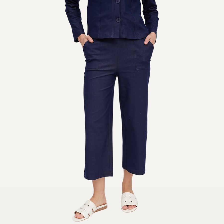 Image 119576_ID.jpg, Product 119-576 / Price $49.88, Kim & Co. Deluxe Denim Knit Straight Leg Emma Cropped Pant from Kim & Co. on TSC.ca's Fashion department